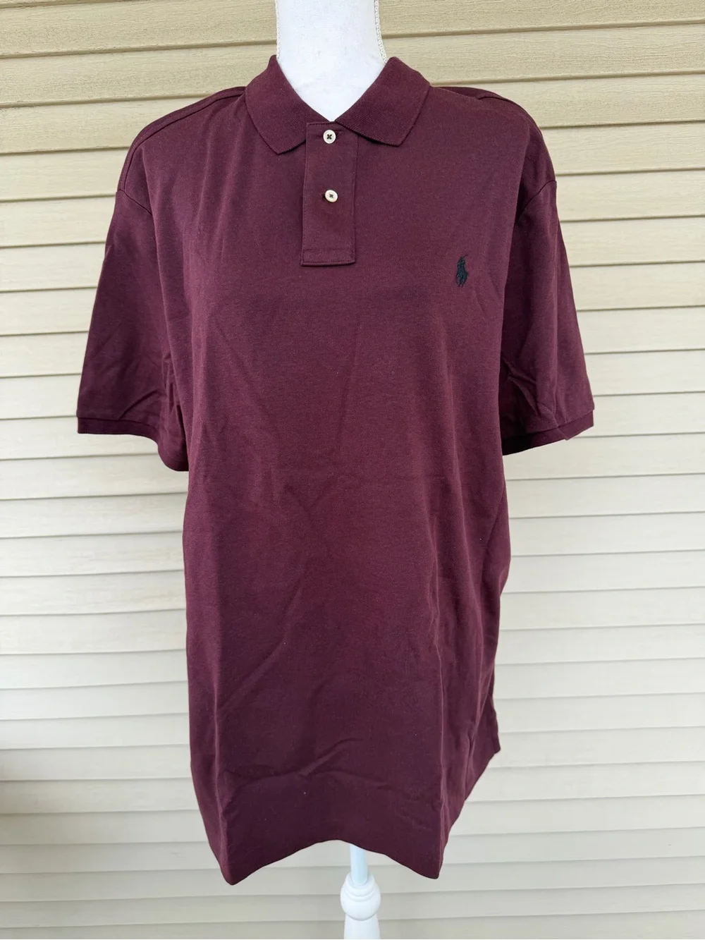 Polo Ralph Lauren SS Polo Shirt - Wine with Black Pony Size XL (NWT)